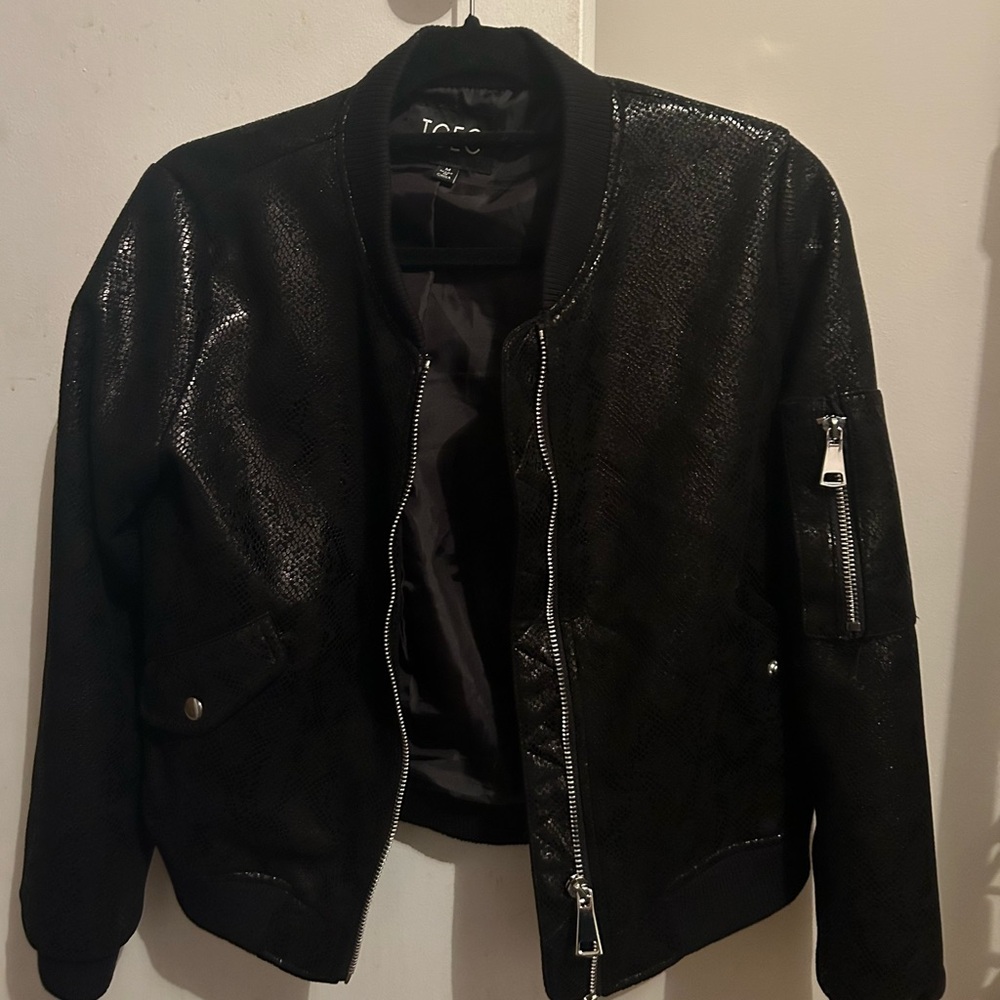 Black snake skin jacket